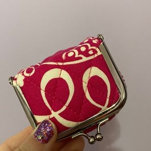 Vera Bradley Twirly Bird Pink Contact Case Holder